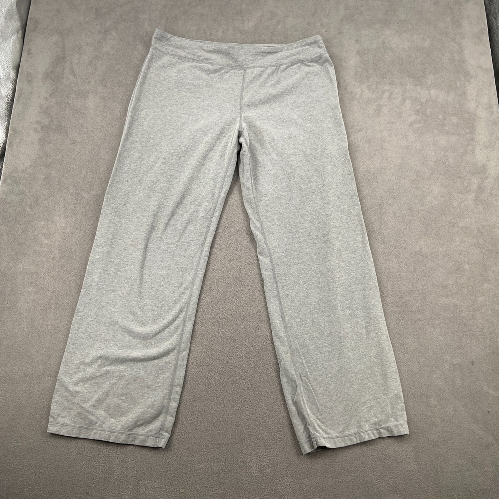 Danskin Now Bootcut Leggings Womens 1X(16W) Heather Gray Cotton‎ Mid Rise Yoga